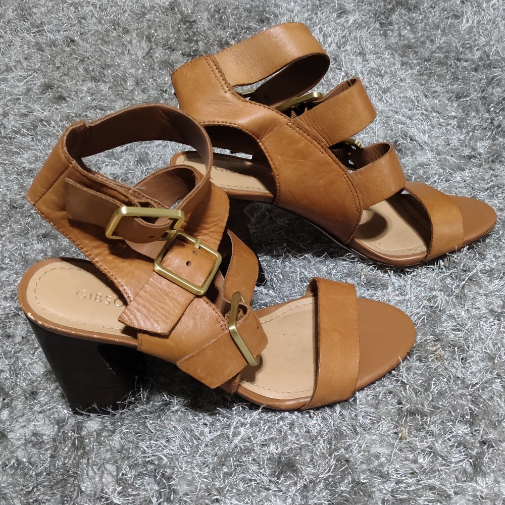 Gibson Latimer Tan Strappy Heeled Sandals
